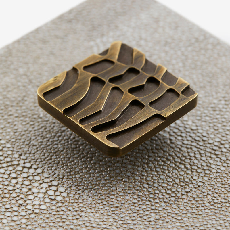 Herringbone Shagreen Box Mini - Dune