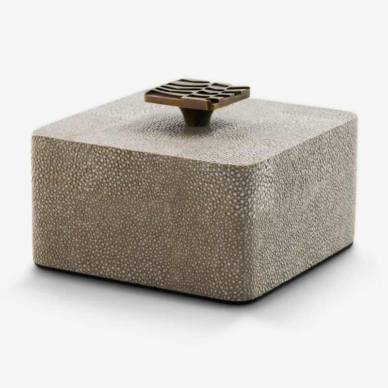 Herringbone Shagreen Box Mini - Dune