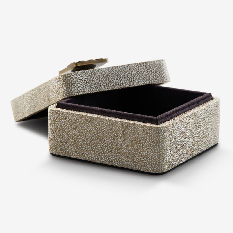 Herringbone Shagreen Box Mini - Dune