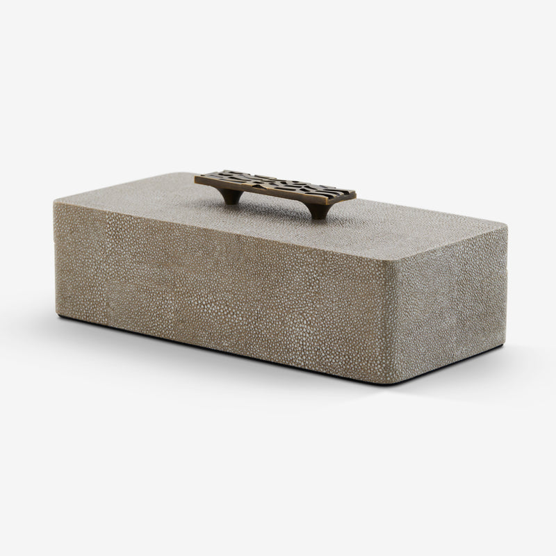 Herringbone Shagreen Box - Dune