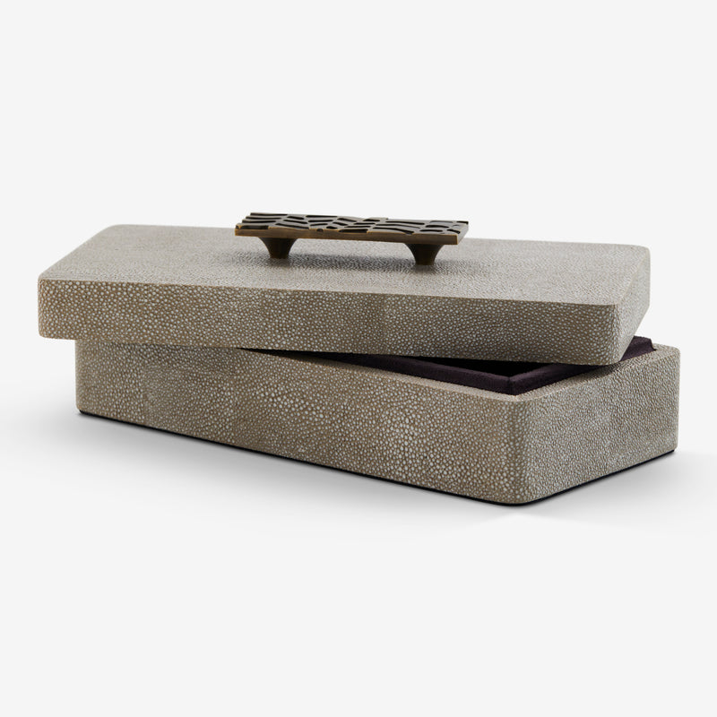 Herringbone Shagreen Box - Dune