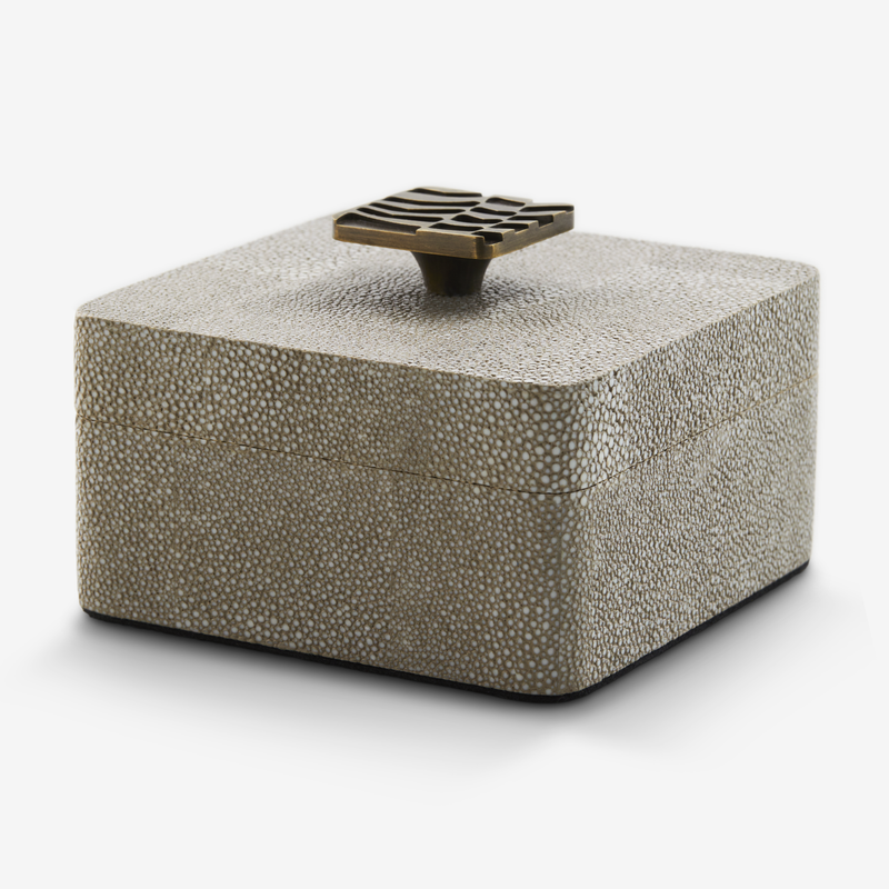 Herringbone Shagreen Box Mini - Dune