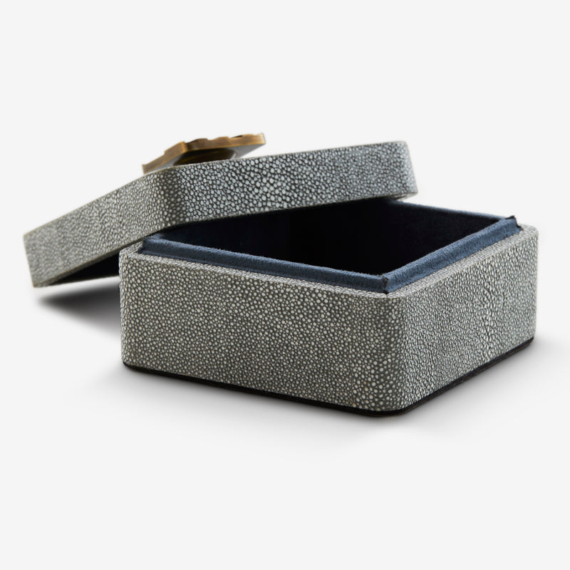 Herringbone Shagreen Box Mini - Midnight