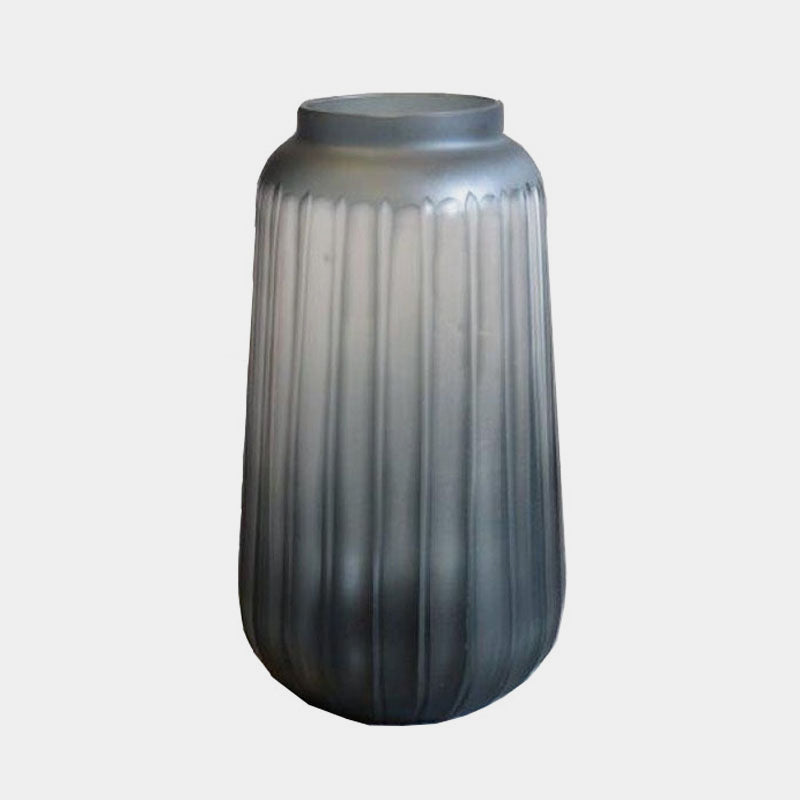 Fluted Grey Vase