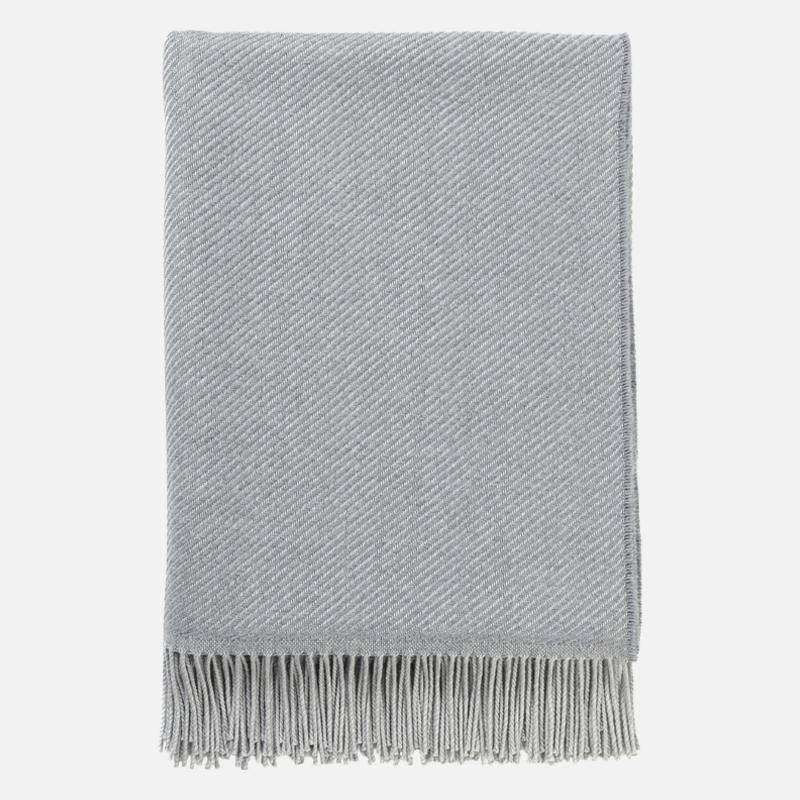 Twill Merino Throw - Grey