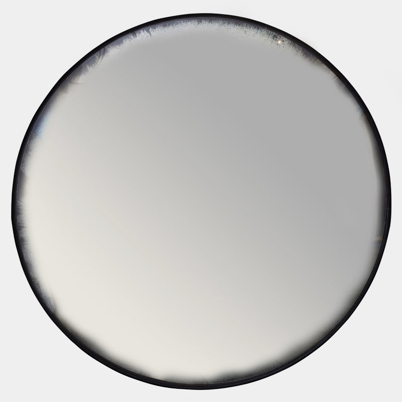 Antiqued Glass Convex Mirror