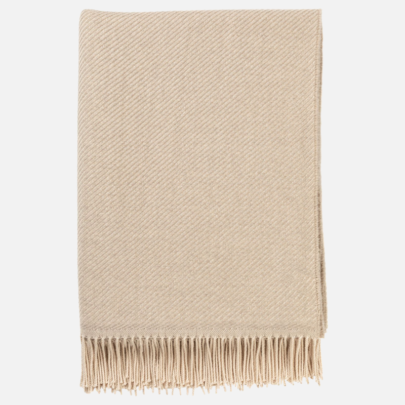 Twill Merino Throw - Natural